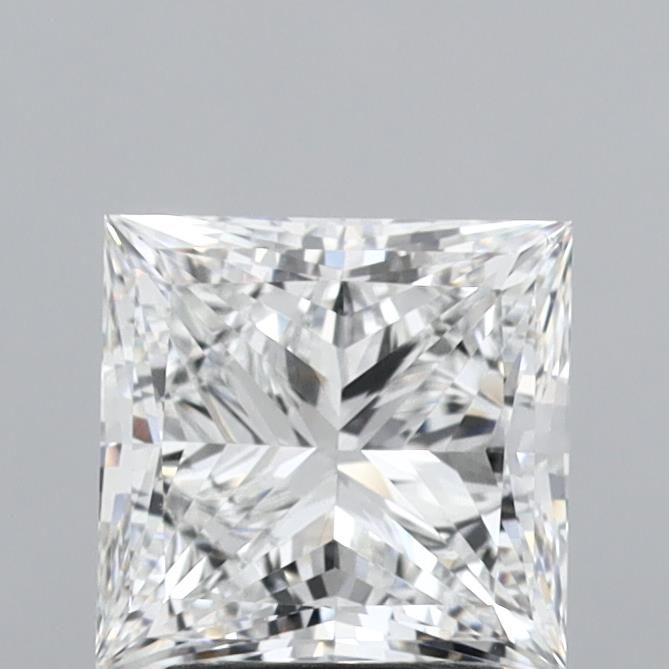 2.5 Carat Princess Lab Diamond with  Cut Diamond in 14KT  view 1
