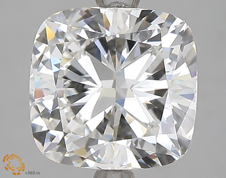 3.01 Carat Cushion Lab Diamond with  Cut Diamond in 14KT  view 1
