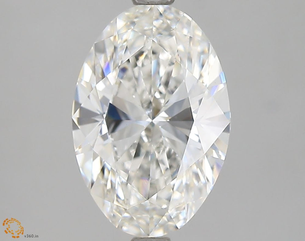 2.76 Carat Oval Lab Diamond with  Cut Diamond in 14KT  view 1
