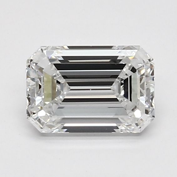 1.1 Carat Emerald Lab Diamond with  Cut Diamond in 14KT  view 1
