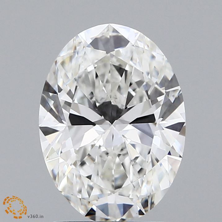2.0 Carat Oval Lab Diamond with  Cut Diamond in 14KT  view 1
