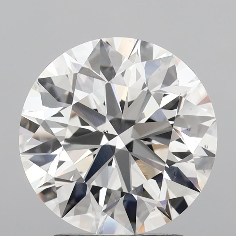 3.59 Carat Round Lab Diamond with  Cut Diamond in 14KT  view 1
