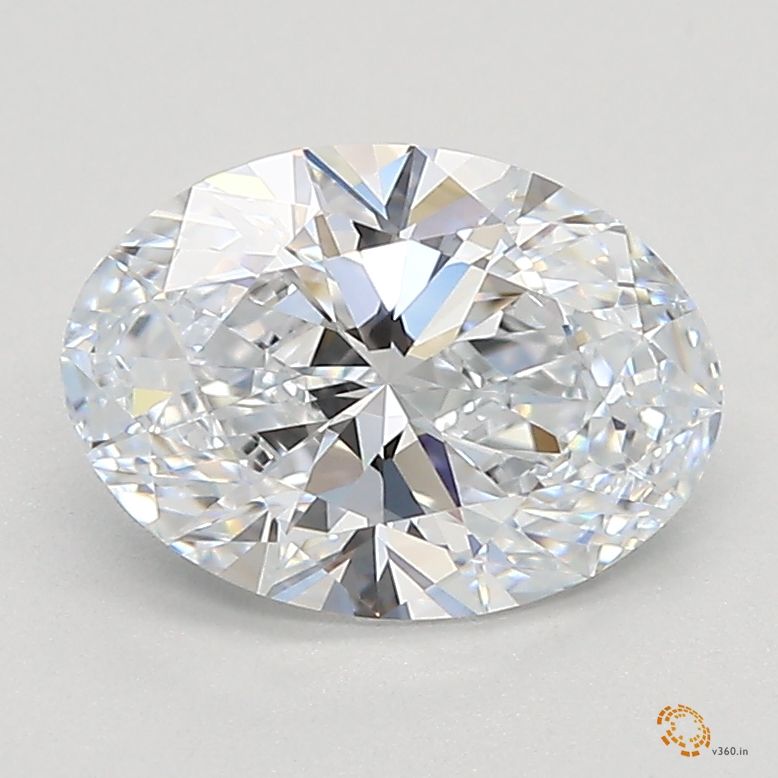 1.03 Carat Oval Lab Diamond with  Cut Diamond in 14KT  view 1
