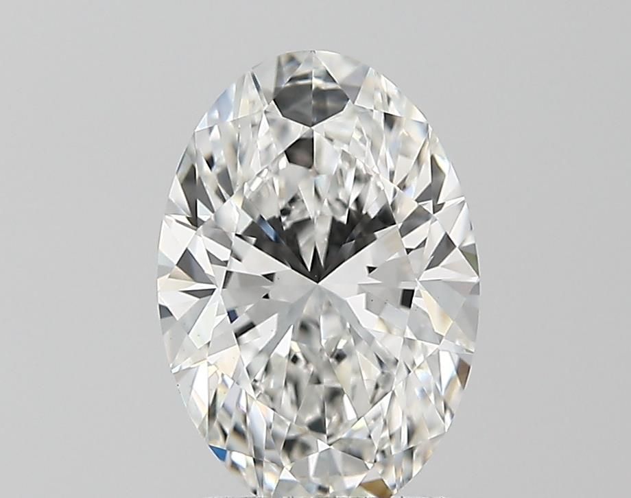 2.01 Carat Oval Lab Diamond with  Cut Diamond in 14KT  view 1

