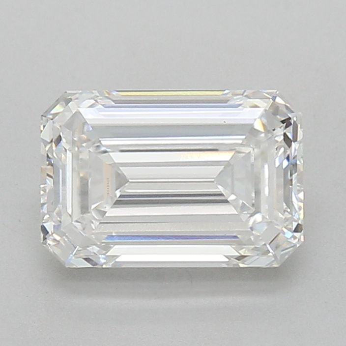 3.04 Carat Emerald Lab Diamond with  Cut Diamond in 14KT  view 1
