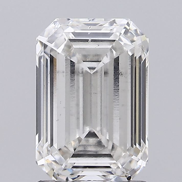 1.83 Carat Emerald Lab Diamond with  Cut Diamond in 14KT  view 1
