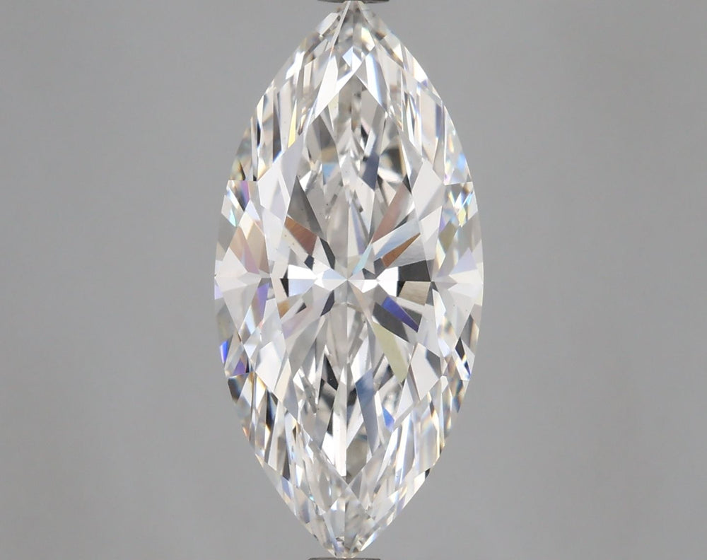 4.26 Carat Marquise Lab Diamond with  Cut Diamond in 14KT  view 1
