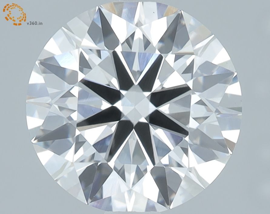 2.04 Carat Round Lab Diamond with  Cut Diamond in 14KT  view 1
