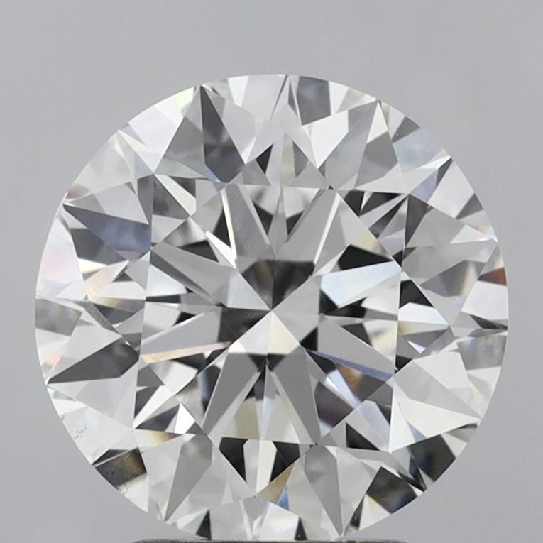 3.0 Carat Round Lab Diamond with  Cut Diamond in 14KT  view 1
