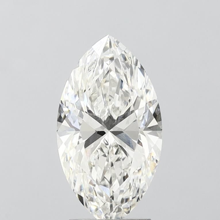 3.0 Carat Marquise Lab Diamond with  Cut Diamond in 14KT  view 1
