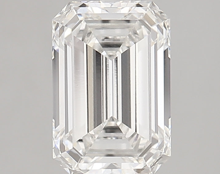 2.15 Carat Emerald Lab Diamond with  Cut Diamond in 14KT  view 1
