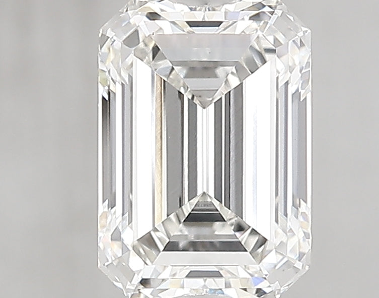 2.04 Carat Emerald Lab Diamond with  Cut Diamond in 14KT  view 1
