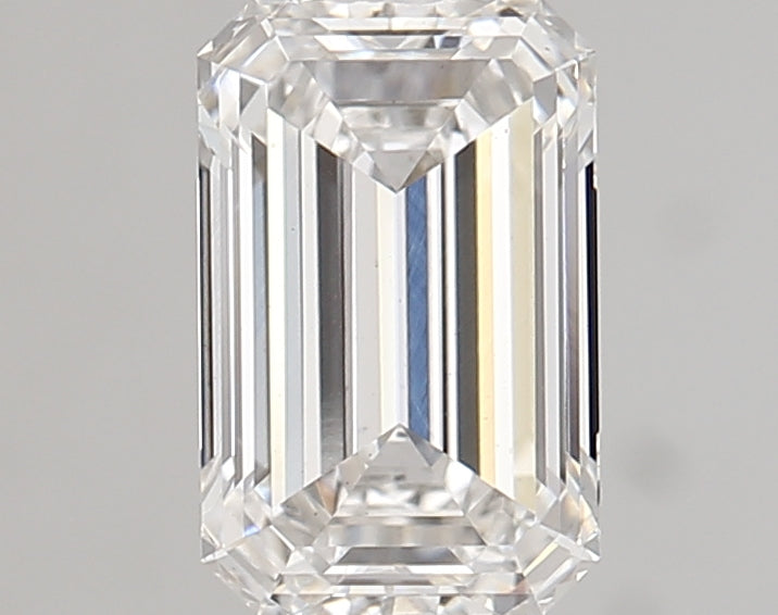 1.07 Carat Emerald Lab Diamond with  Cut Diamond in 14KT  view 1
