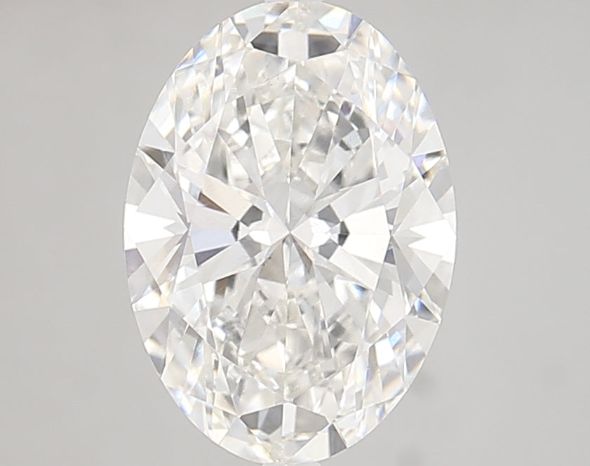 2.51 Carat Oval Lab Diamond with  Cut Diamond in 14KT  view 1
