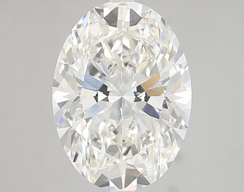 2.56 Carat Oval Lab Diamond with  Cut Diamond in 14KT  view 1
