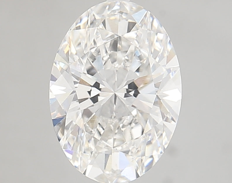 2.28 Carat Oval Lab Diamond with  Cut Diamond in 14KT  view 1
