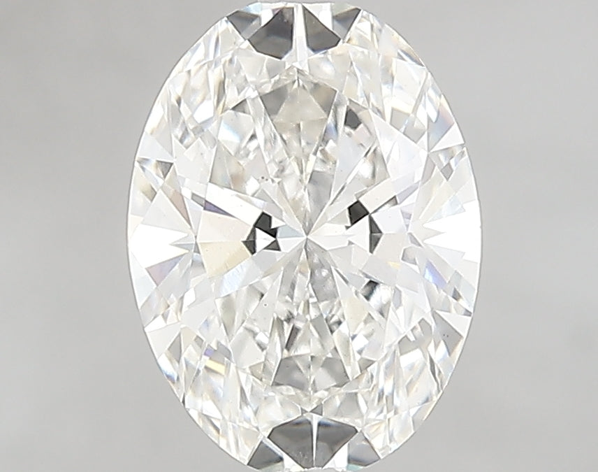 2.06 Carat Oval Lab Diamond with  Cut Diamond in 14KT  view 1
