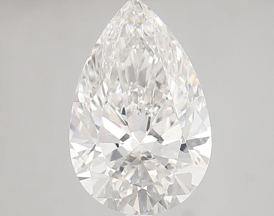 2.61 Carat Pear Lab Diamond with  Cut Diamond in 14KT  view 1
