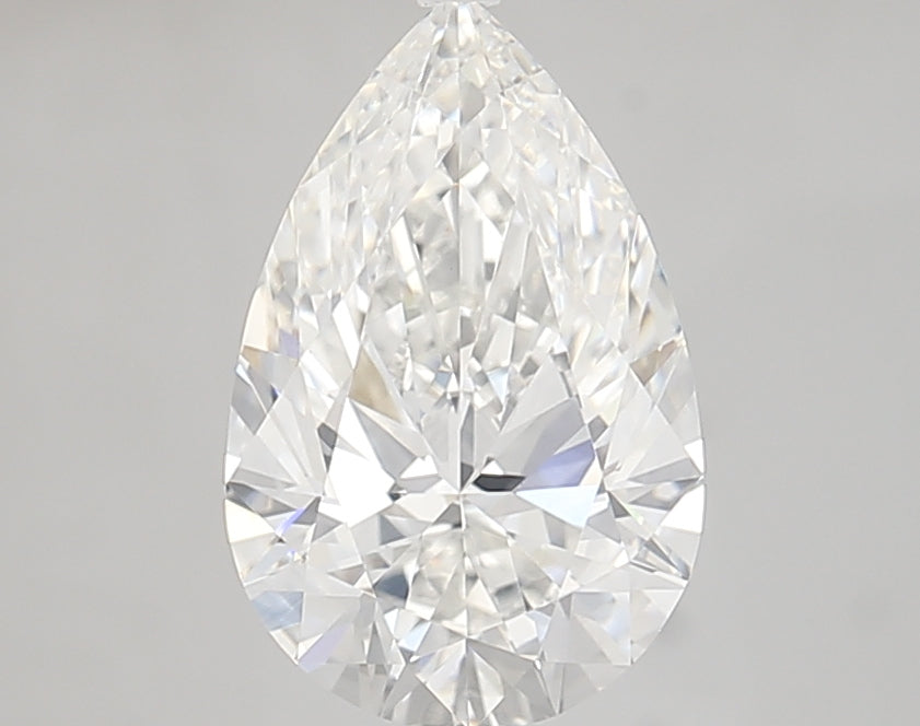 2.11 Carat Pear Lab Diamond with  Cut Diamond in 14KT  view 1
