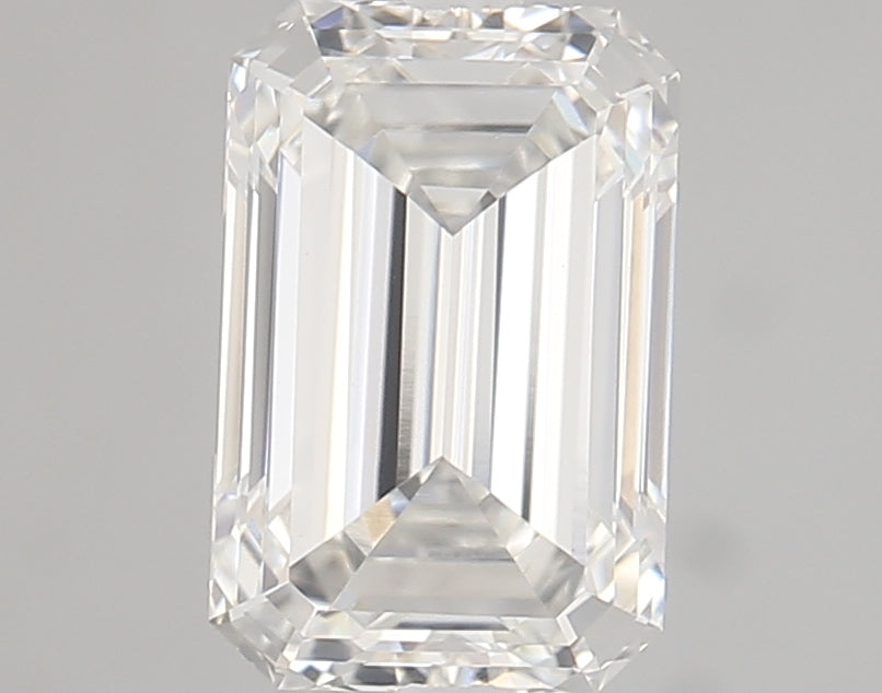 1.51 Carat Emerald Lab Diamond with  Cut Diamond in 14KT  view 1
