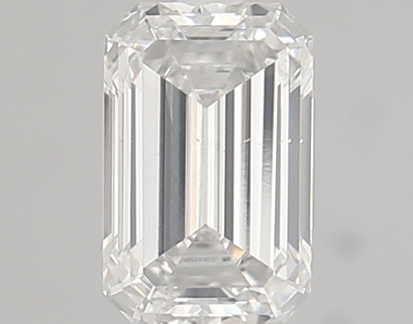 1.0 Carat Emerald Lab Diamond with  Cut Diamond in 14KT  view 1
