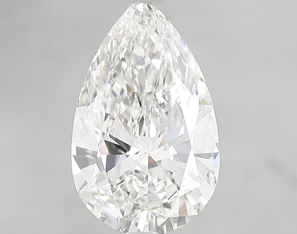 2.01 Carat Pear Lab Diamond with  Cut Diamond in 14KT  view 1
