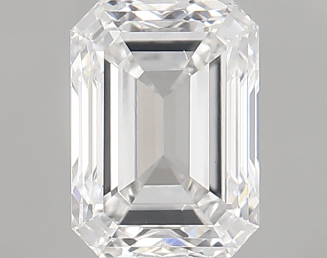 1.0 Carat Emerald Lab Diamond with  Cut Diamond in 14KT  view 1
