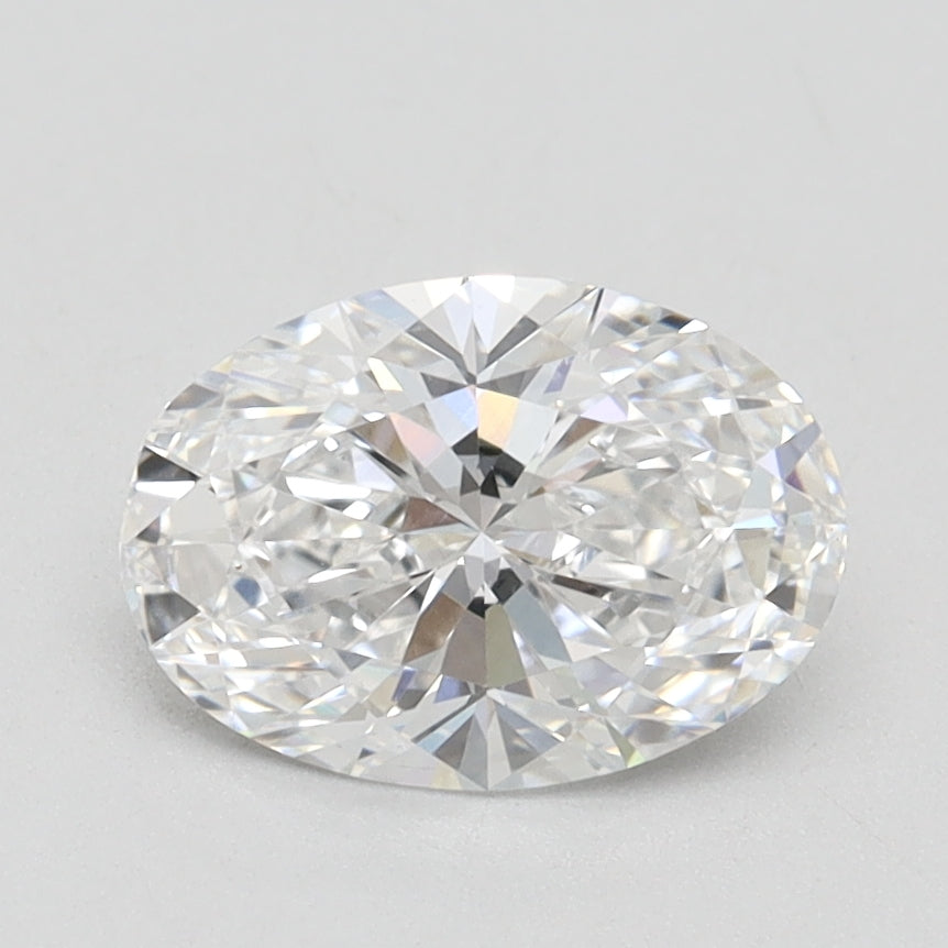 1.39 Carat Oval Lab Diamond with  Cut Diamond in 14KT  view 1
