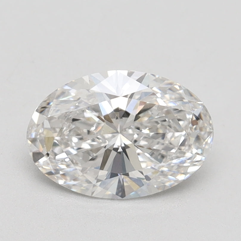 1.09 Carat Oval Lab Diamond with  Cut Diamond in 14KT  view 1
