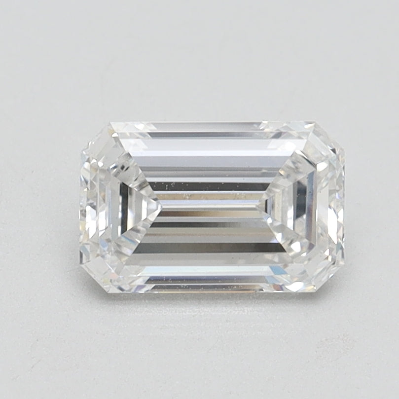 1.04 Carat Emerald Lab Diamond with  Cut Diamond in 14KT  view 1
