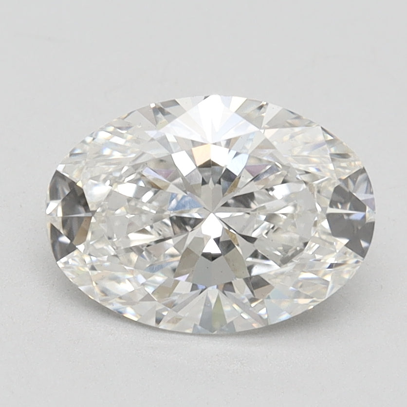 1.52 Carat Oval Lab Diamond with  Cut Diamond in 14KT  view 1
