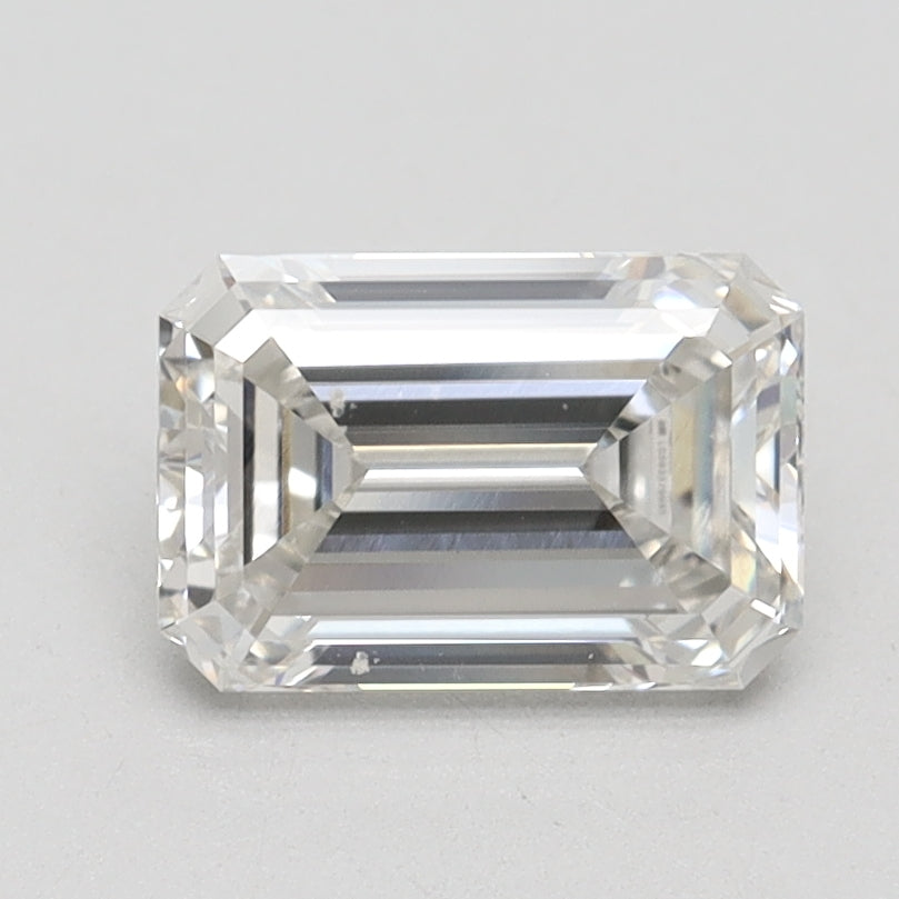 1.42 Carat Emerald Lab Diamond with  Cut Diamond in 14KT  view 1
