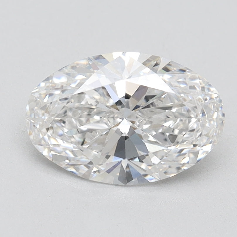 1.27 Carat Oval Lab Diamond with  Cut Diamond in 14KT  view 1
