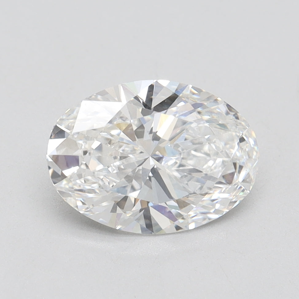 1.71 Carat Oval Lab Diamond with  Cut Diamond in 14KT  view 1
