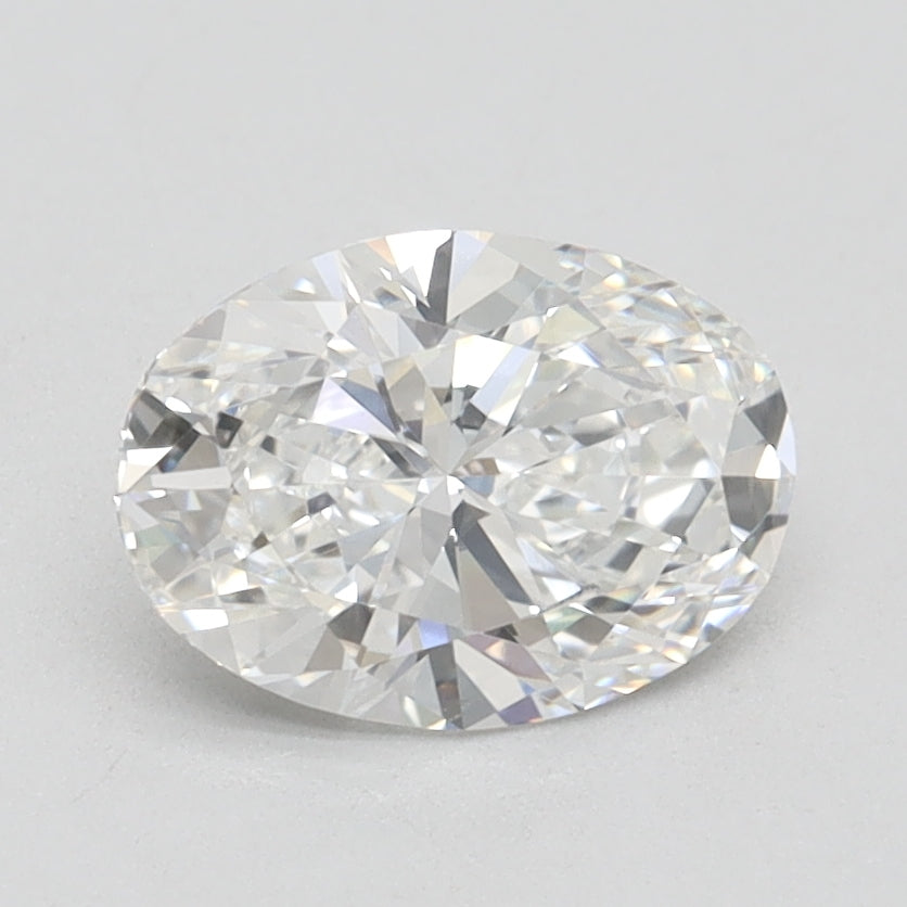 1.33 Carat Oval Lab Diamond with  Cut Diamond in 14KT  view 1
