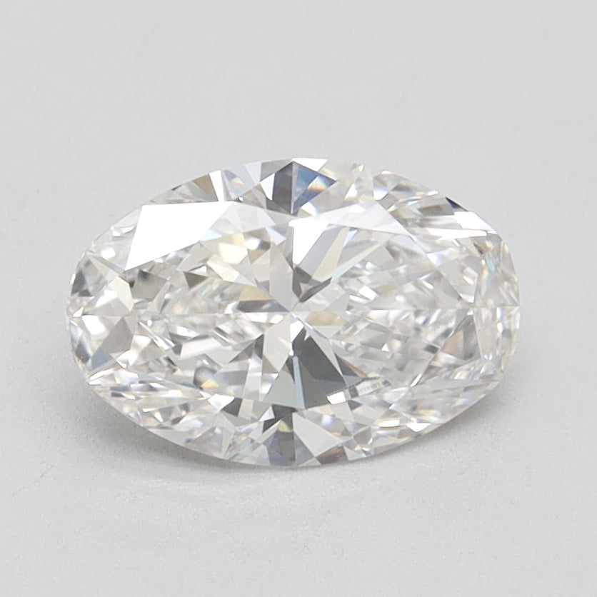 1.1 Carat Oval Lab Diamond with  Cut Diamond in 14KT  view 1
