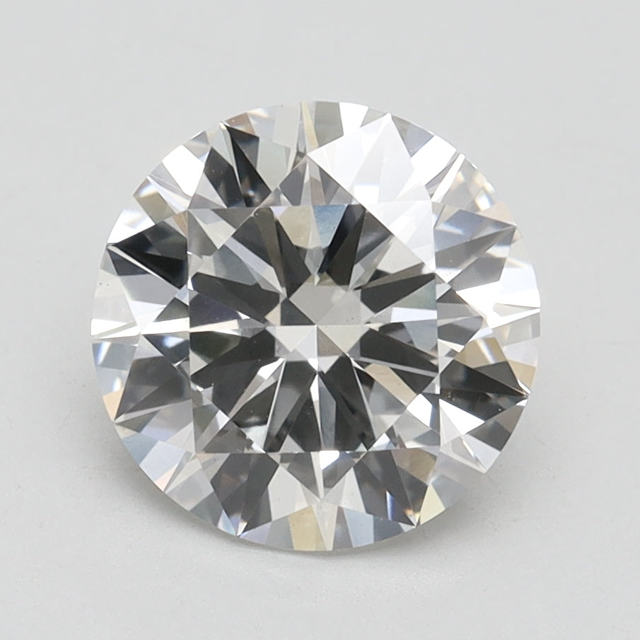 2.26 Carat Round Lab Diamond with  Cut Diamond in 14KT  view 1

