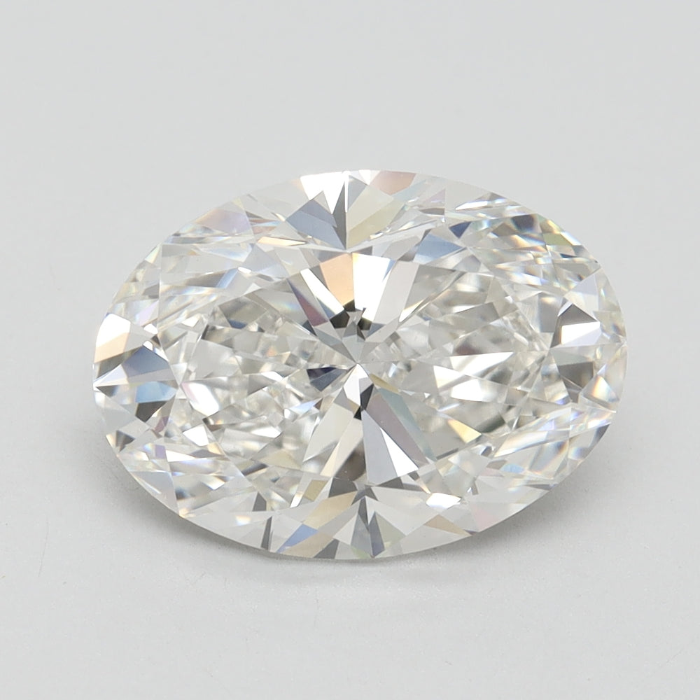 4.03 Carat Oval Lab Diamond with  Cut Diamond in 14KT  view 1
