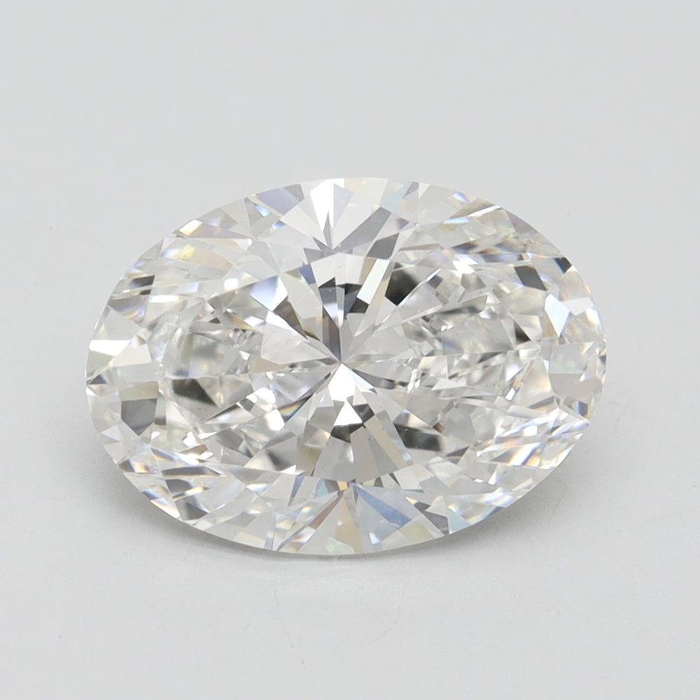 4.14 Carat Oval Lab Diamond with  Cut Diamond in 14KT  view 1
