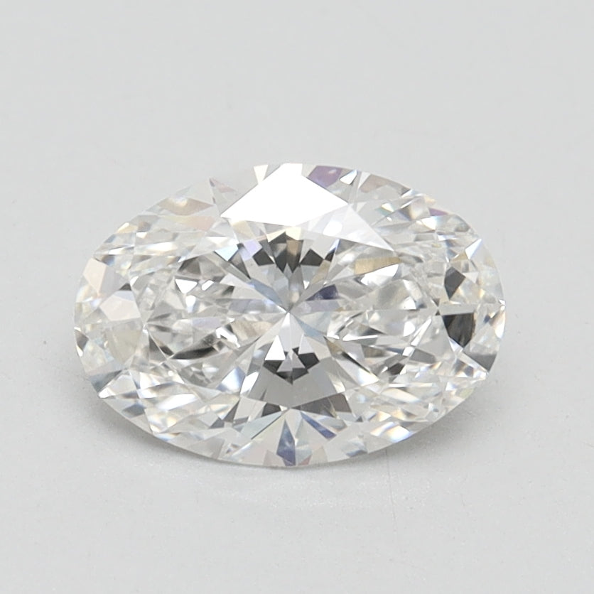 1.06 Carat Oval Lab Diamond with  Cut Diamond in 14KT  view 1
