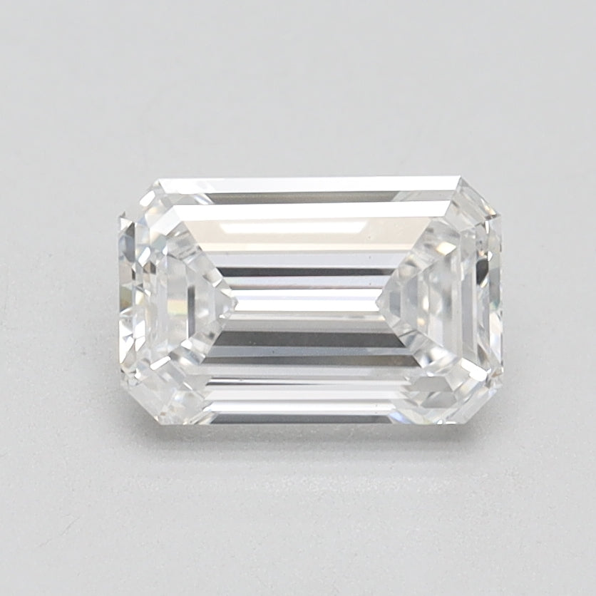 1.09 Carat Emerald Lab Diamond with  Cut Diamond in 14KT  view 1
