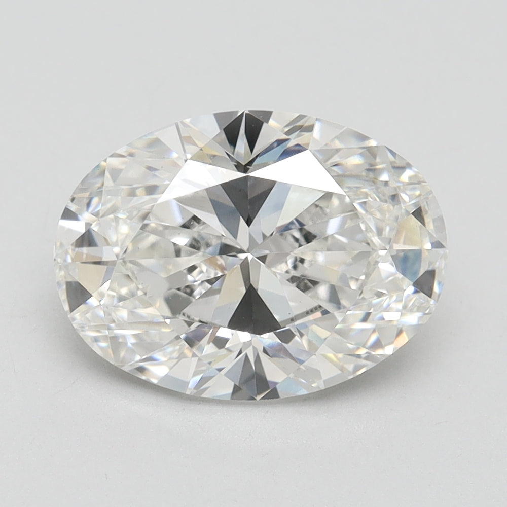 3.01 Carat Oval Lab Diamond with  Cut Diamond in 14KT  view 1

