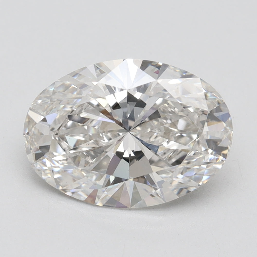 2.59 Carat Oval Lab Diamond with  Cut Diamond in 14KT  view 1
