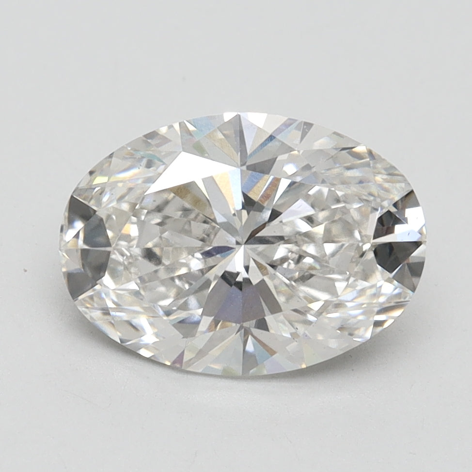 2.19 Carat Oval Lab Diamond with  Cut Diamond in 14KT  view 1

