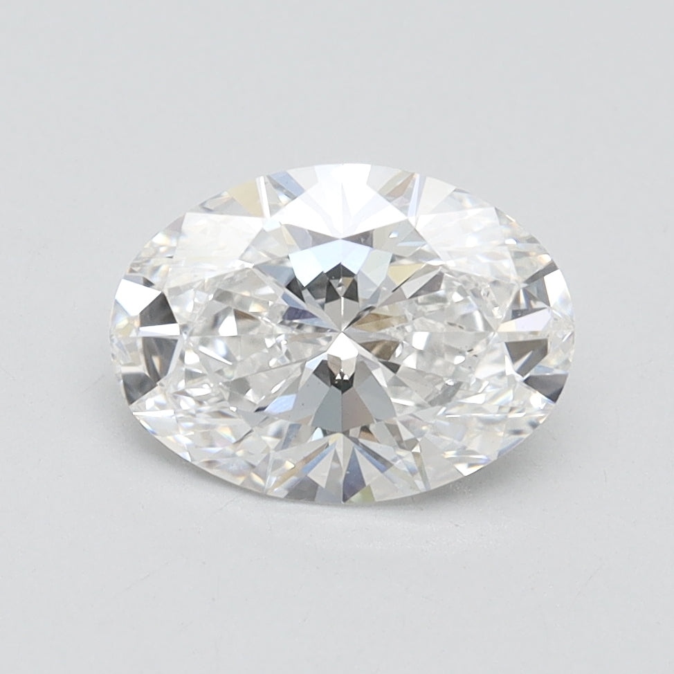 1.53 Carat Oval Lab Diamond with  Cut Diamond in 14KT  view 1
