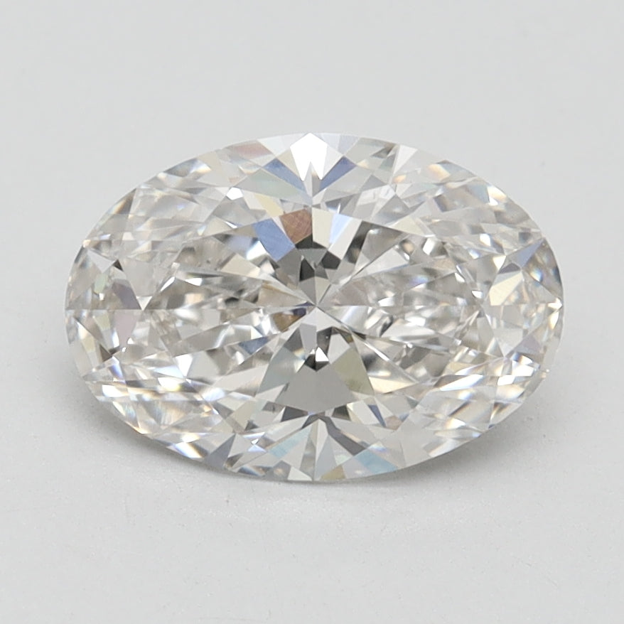 1.6 Carat Oval Lab Diamond with  Cut Diamond in 14KT  view 1
