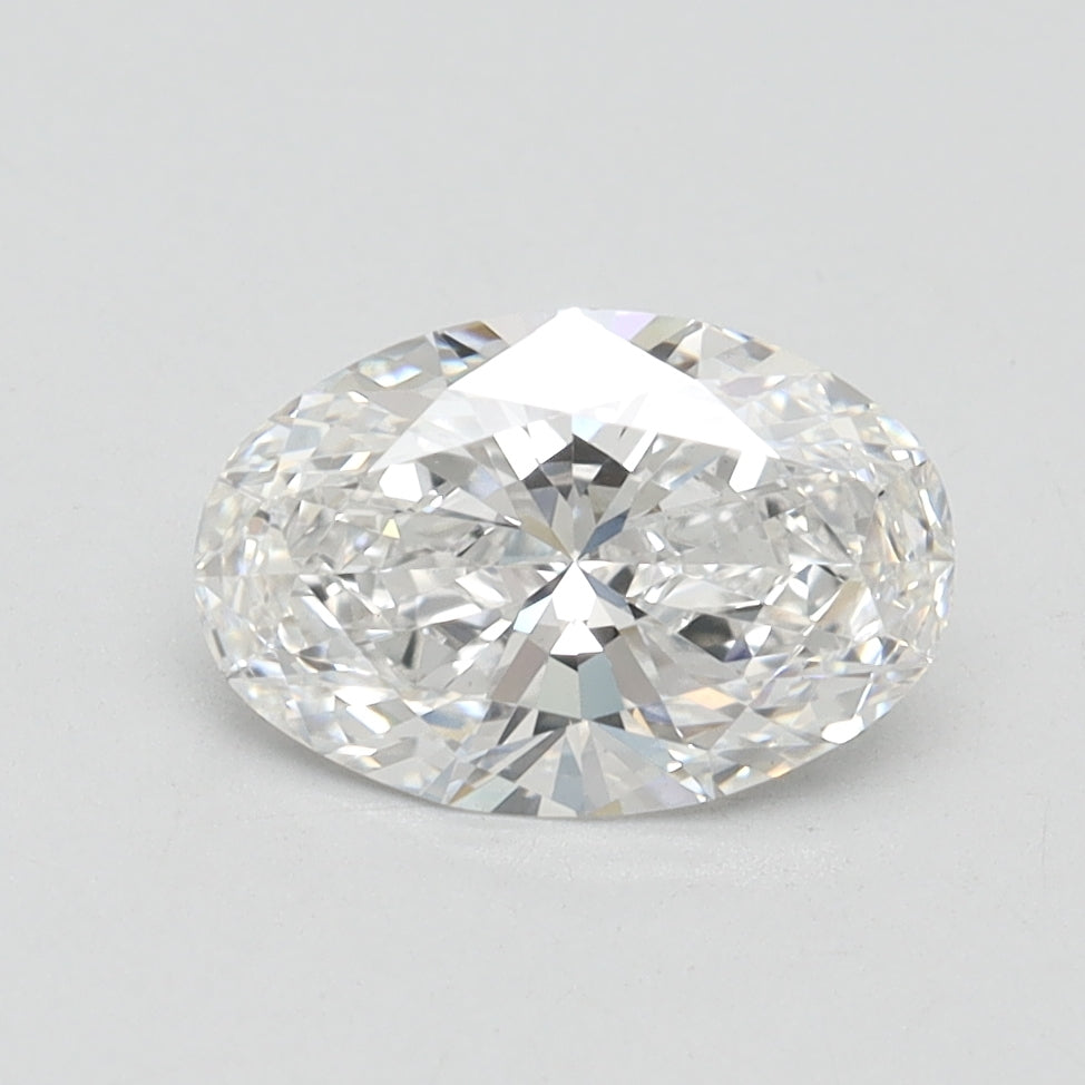 1.3 Carat Oval Lab Diamond with  Cut Diamond in 14KT  view 1
