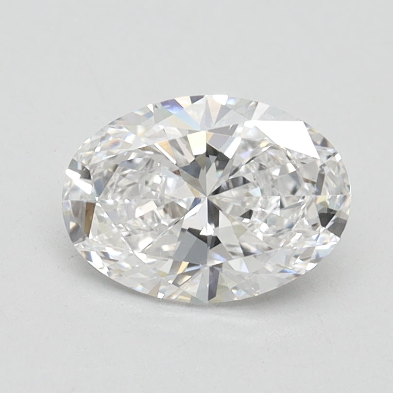 1.0 Carat Oval Lab Diamond with  Cut Diamond in 14KT  view 1
