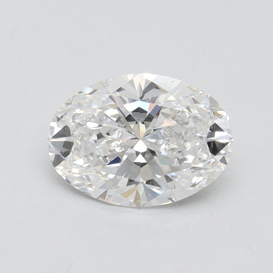 1.17 Carat Oval Lab Diamond with  Cut Diamond in 14KT  view 1
