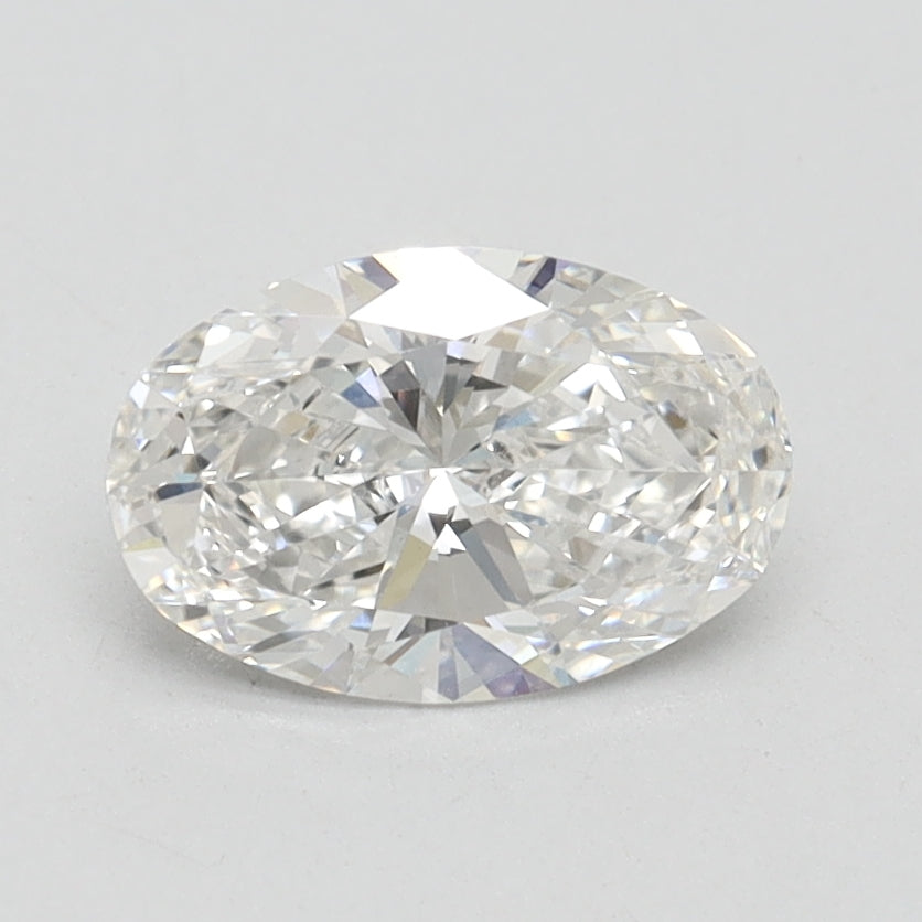 1.02 Carat Oval Lab Diamond with  Cut Diamond in 14KT  view 1

